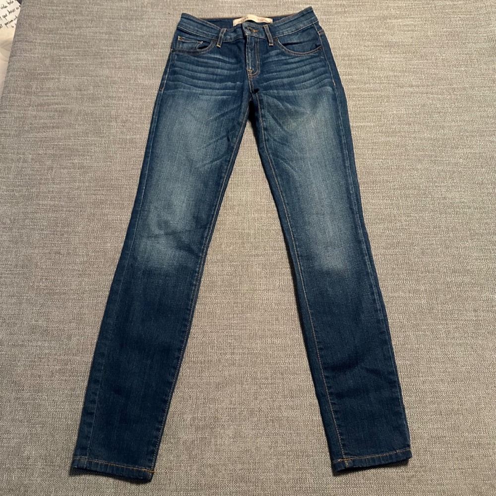 Guess Power Curvy Mid Skinny Jeans Womens 25 Dark Wash Stretch Denim